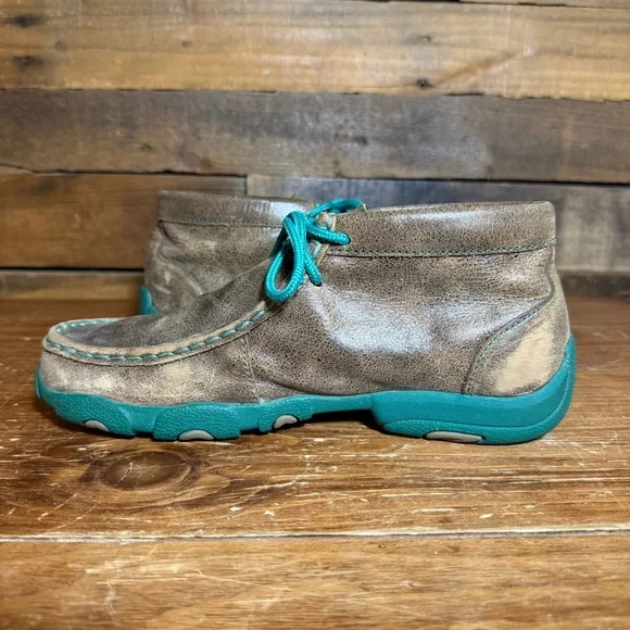 TWISTED X KID'S CHUKKA DRIVING MOCS Size 4 Youth BOYS/GIRLS Brown Style: YDM0017 - Picture 7 of 10